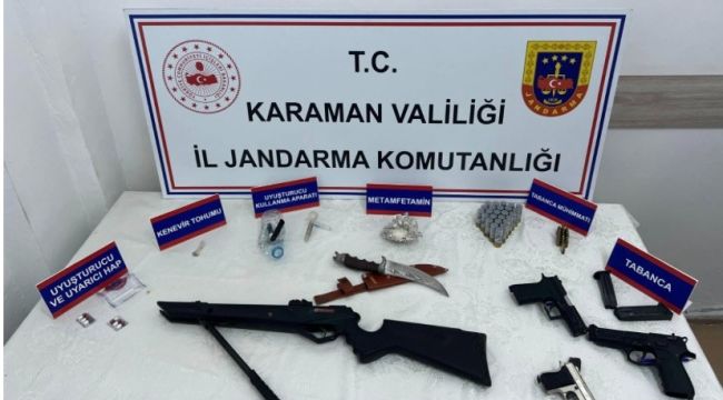 Karaman'da uyuşturucu ve ruhsatsız silah operasyonu: 1 tutuklama   