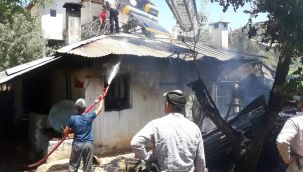 Göktepe'de ev yangını: 1 yaralı 