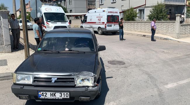Karaman'da vakaya giden ambulans kaza yaptı 