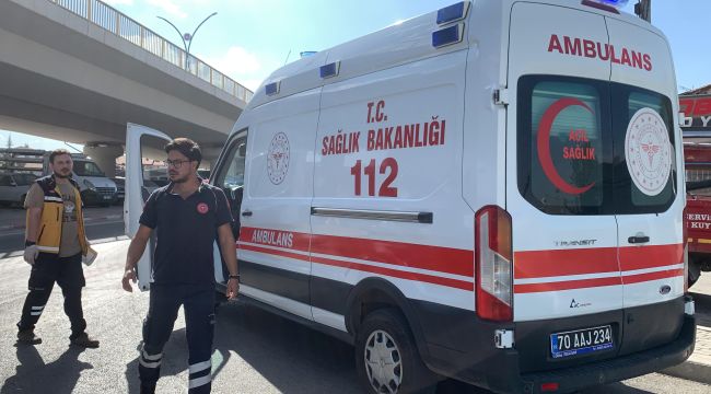 Karaman'da cip ile motosiklet çarpıştı: 1 yaralı 