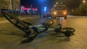 Karaman'da hafif ticari araçla bisiklet çarpıştı: 1 yaralı 