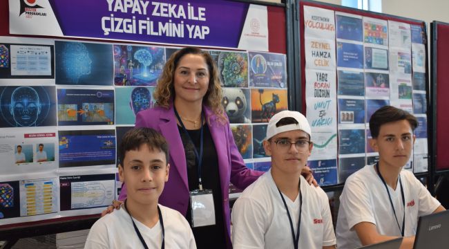 Karaman'da lise öğrencileri yapay zekayla çizgi film yaptı 