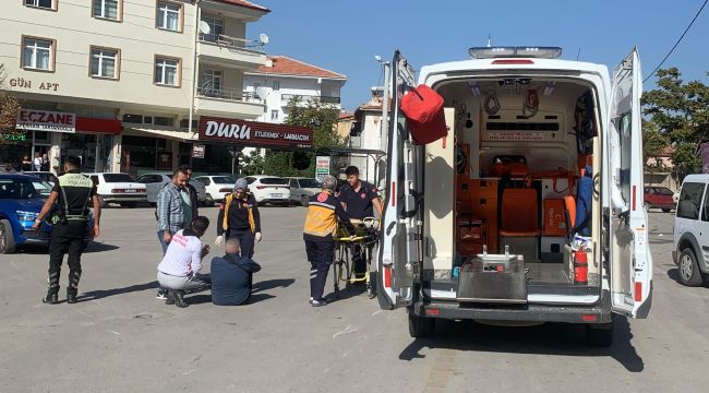 Karaman'da motosikletler çarpıştı: 1 yaralı 