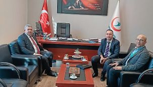 Başkan Yeşildaş'tan hastane yöneticilerine ziyaret