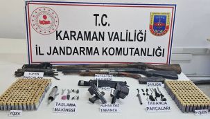 Karaman'da kaçak silah operasyonu 