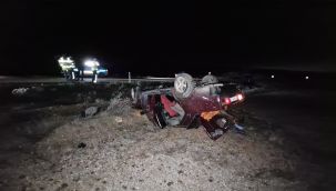 Şarampole takla atan otomobilin sürücüsü yaralandı 