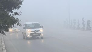 Karaman'da yoğun sis etkili oldu 