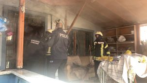 Şehit ailesine ait evde çıkan yangın büyümeden söndürüldü 