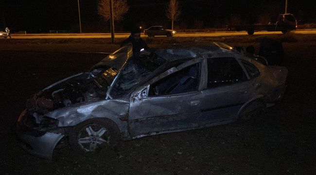 Karaman'da tarlaya takla atan otomobilin sürücüsü yaralandı 