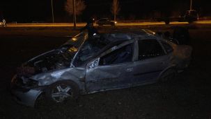 Karaman'da tarlaya takla atan otomobilin sürücüsü yaralandı 