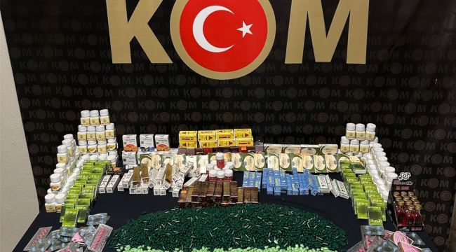 Karaman'da 10 bin 620 adet cinsel içerikli hap ele geçirildi 