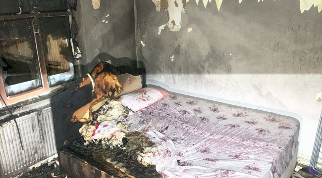 Karaman'da müstakil eve iftar saatinde molotoflu saldırı