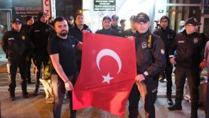 Karaman'da kavga ihbarına giden polislere konfetili sürpriz   
