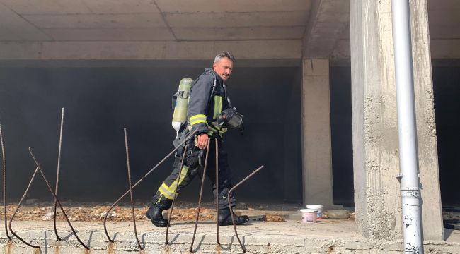 Karaman'da cami otoparkında yangın