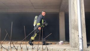 Karaman'da cami otoparkında yangın