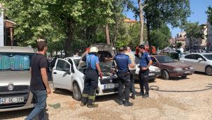 Karaman'da patlayan telefon bataryası az kalsın aracı yakacaktı   