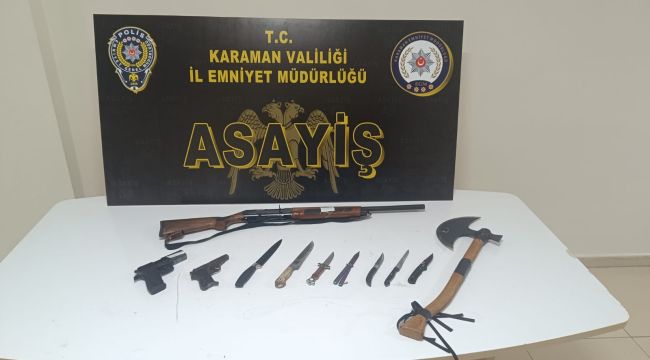 Karaman'da aranan 8 kişi tutuklandı 