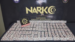 Karaman'da bin 752 adet uyuşturucu hap ele geçirildi