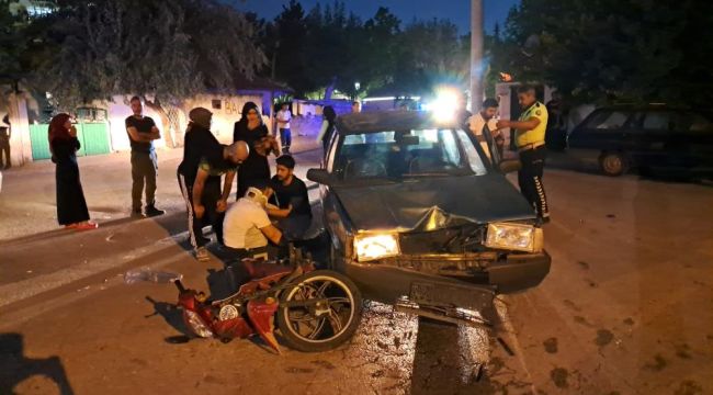 Karaman'da otomobil ile motosiklet çarpıştı: 2 yaralı