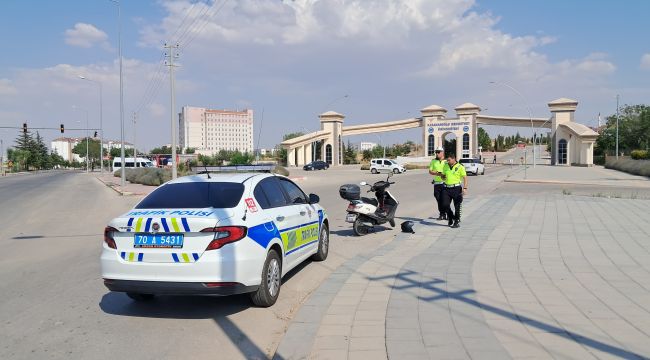 Karaman'da otomobille çarpışan motosikletin sürücüsü yaralandı