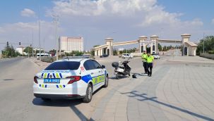 Karaman'da otomobille çarpışan motosikletin sürücüsü yaralandı