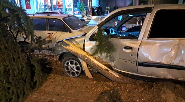 Karaman'da meydana gelen bu kaza maddi hasarla atlatıldı 