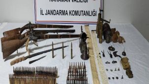 Karaman'da uçaksavar mermisi ele geçirildi