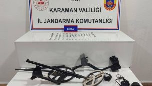 Karaman'da uyuşturucu ile tarihi eserler ele geçirildi 