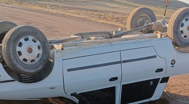 Kontrolden çıkan pikap devrildi: 1 yaralı  