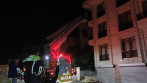 Karaman'da 3 katlı binada çıkan yangın korkuttu 