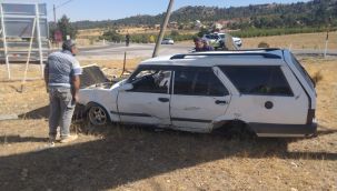 Karaman'da otomobil takla attı: 2 yaralı