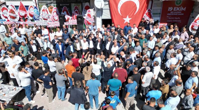 Yunus Çelik'in seçim bürosu açılışı ve aday tanıtım töreninde büyük coşku 