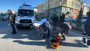 Karaman'da otomobilin çarptığı kadın yaralandı