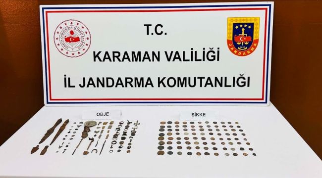 Jandarma çok sayıda tarihi eser ele geçirdi: 2 kişi tutuklandı 