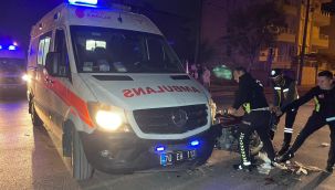 Karaman'daki kazada ambulansla motosiklet çarpıştı: 1 yaralı  