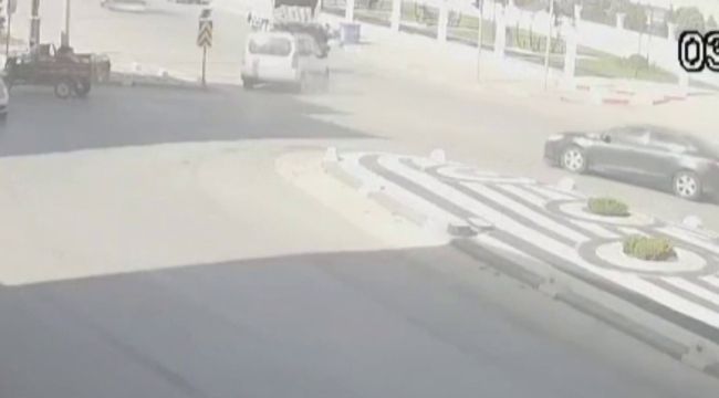 Motosiklet sürücüsü ölümden döndü 