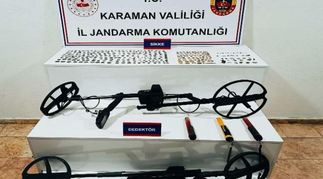 Karaman'da 334 adet tarihi sikke ele geçirildi: 4 tutuklama 