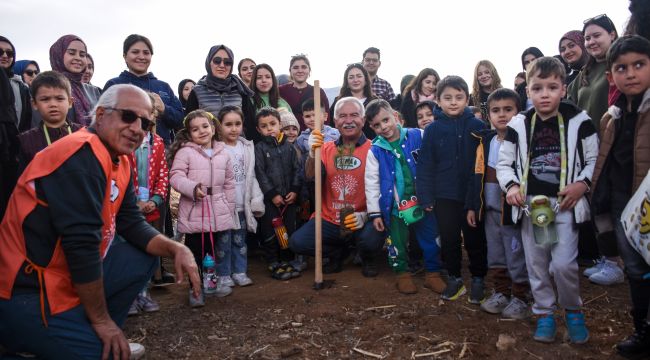 Karaman'da fidanlar toprakla buluşturuldu 