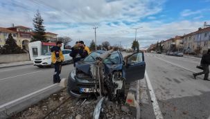 Karaman'daki kazada sağlık çalışanı ölümden döndü