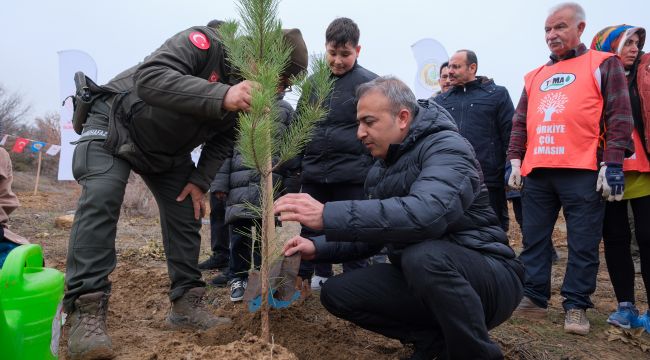 Karaman'da 6 bin fidan toprakla buluşturuldu 