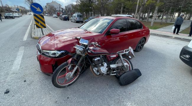 Karaman'da motosiklet kazası : 1 yaralı