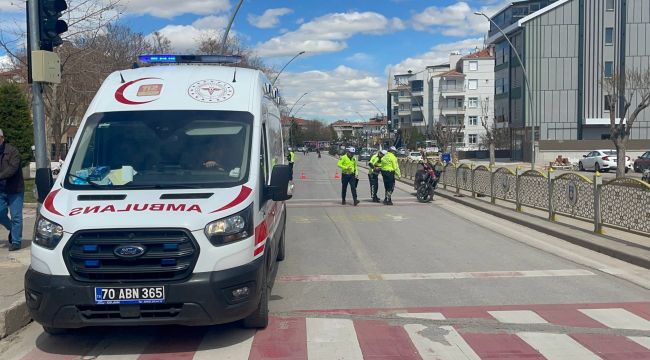 Karaman'da motosiklet kazası: 1 yaralı