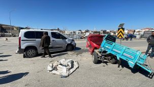 Kazada üç tekerlekli motosikletin sürücüsü ağır yaralandı