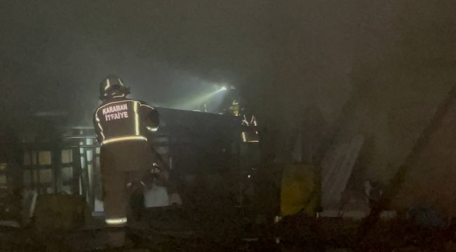 Karaman'da spiral makinesinden çıkan kıvılcımlar yangın çıkardı 