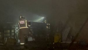 Karaman'da spiral makinesinden çıkan kıvılcımlar yangın çıkardı 