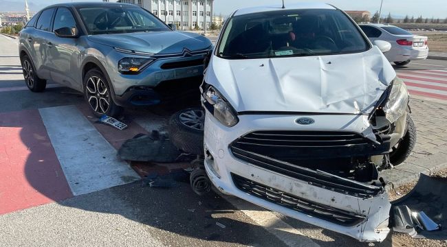 Karaman'da yaşanan kaza ucuz atlatıldı 