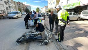 Karaman'da bir sürücü motosikleti bırakıp kaçtı 