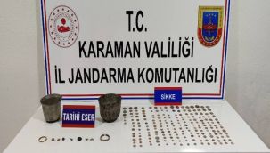 Karaman'da çok sayıda tarihi eser ele geçirildi 