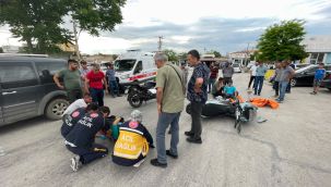 Karaman'da motosikletler çarpıştı: 2 yaralı 