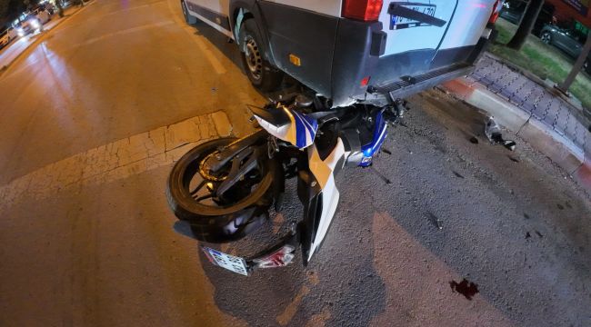 Motosiklet sürücüsü ölümden döndü 